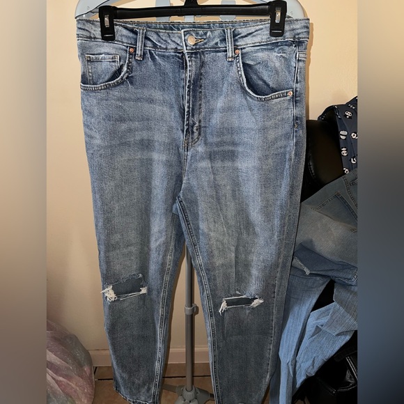 wild fable Pants - Trendy Ripped Blue Denim Jeans